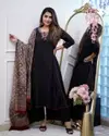 SI 218 Viscose Chanderi With Sequence Embroidery Work Kurti With Bottom Dupatta Online Wholesale
